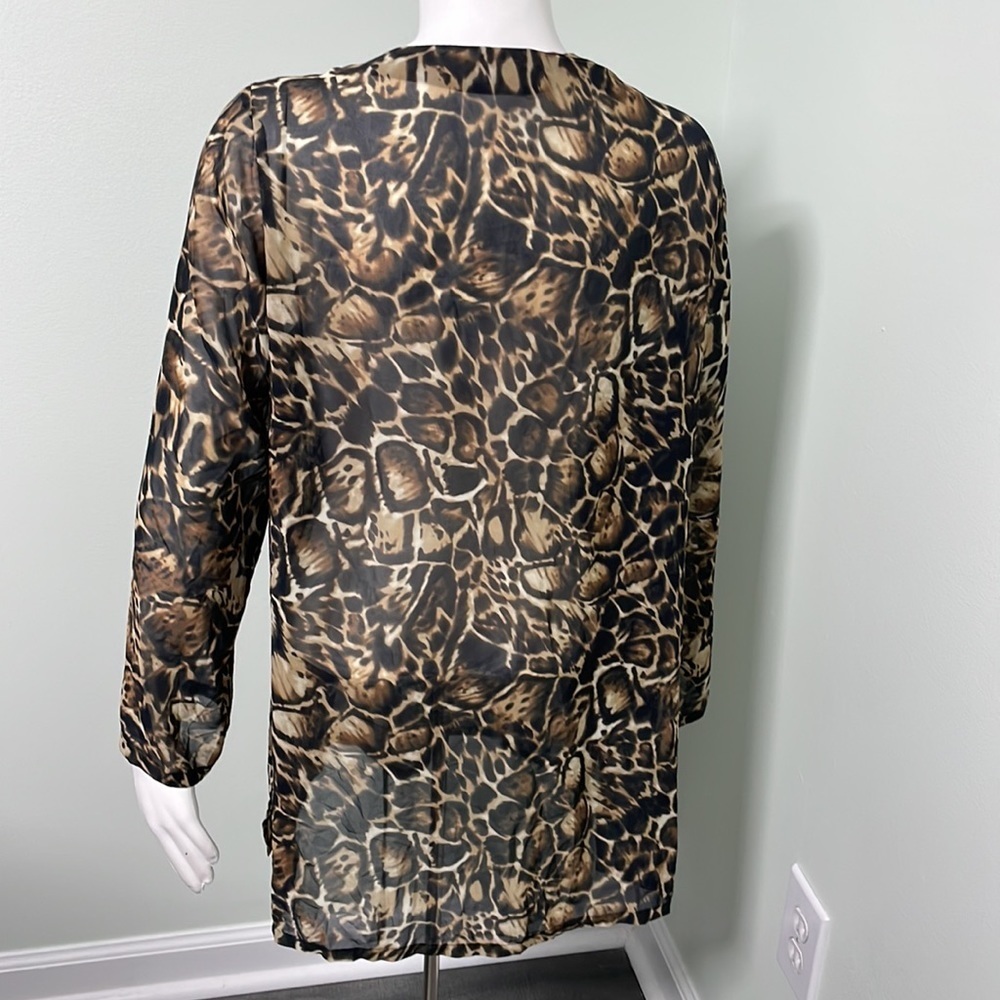 VICTORIA'S SECRET Sheer lace up Leopard Swim Coverup size small - Picture 4 of 6